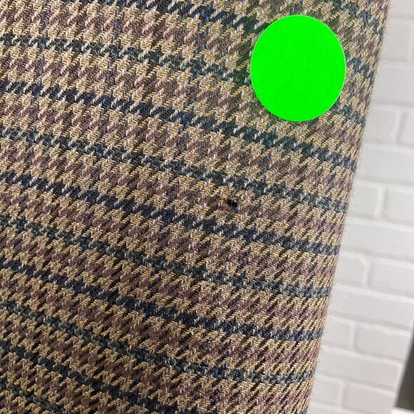 Lauren Ralph Lauren Blazer Men 42R Brown Gold Houndstooth Wool Classic Jacket - Picture 4 of 16